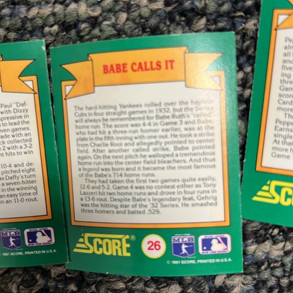 Score Collectors World Series Trivia by year 30 cards ranging from 1903-1952. - Picture 4 of 4
